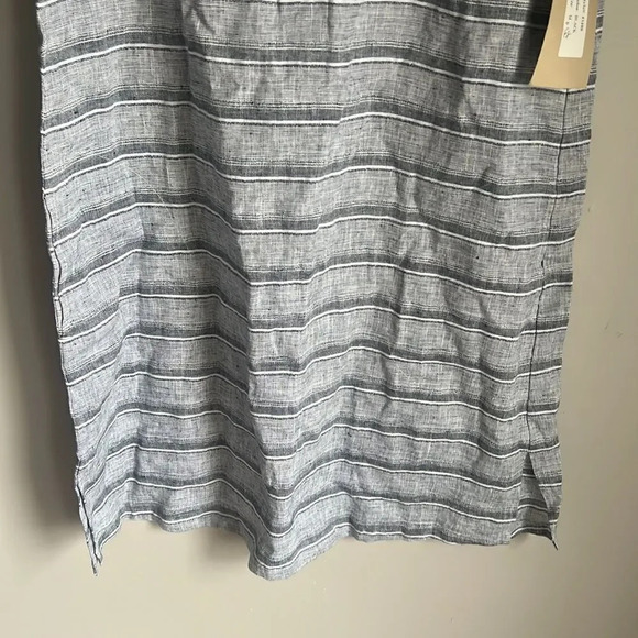 NEW Habitat - Linen Black Striped Dress - Picture 5 of 13